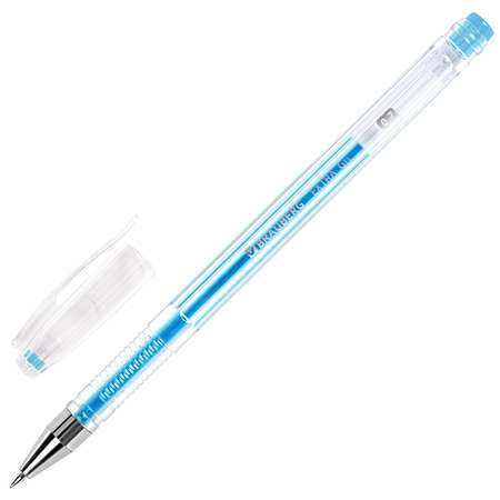 Ручки гелевые Brauberg цветные набор 6 штук для школы тонкие неон