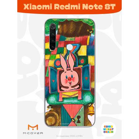 Силиконовый чехол Mcover для смартфона Xiaomi Redmi Note 8T Союзмультфильм Довольный Пятачок