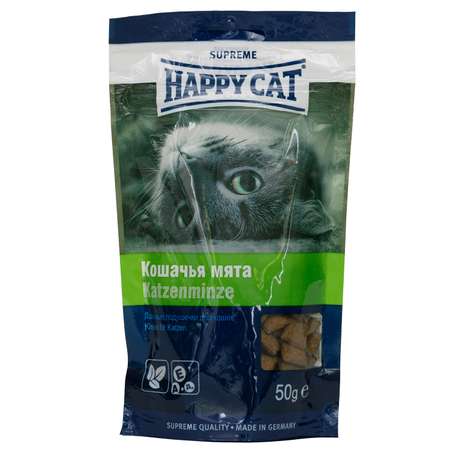 Лакомстводля кошек Happy Cat Подушечки кошачья мята 50г