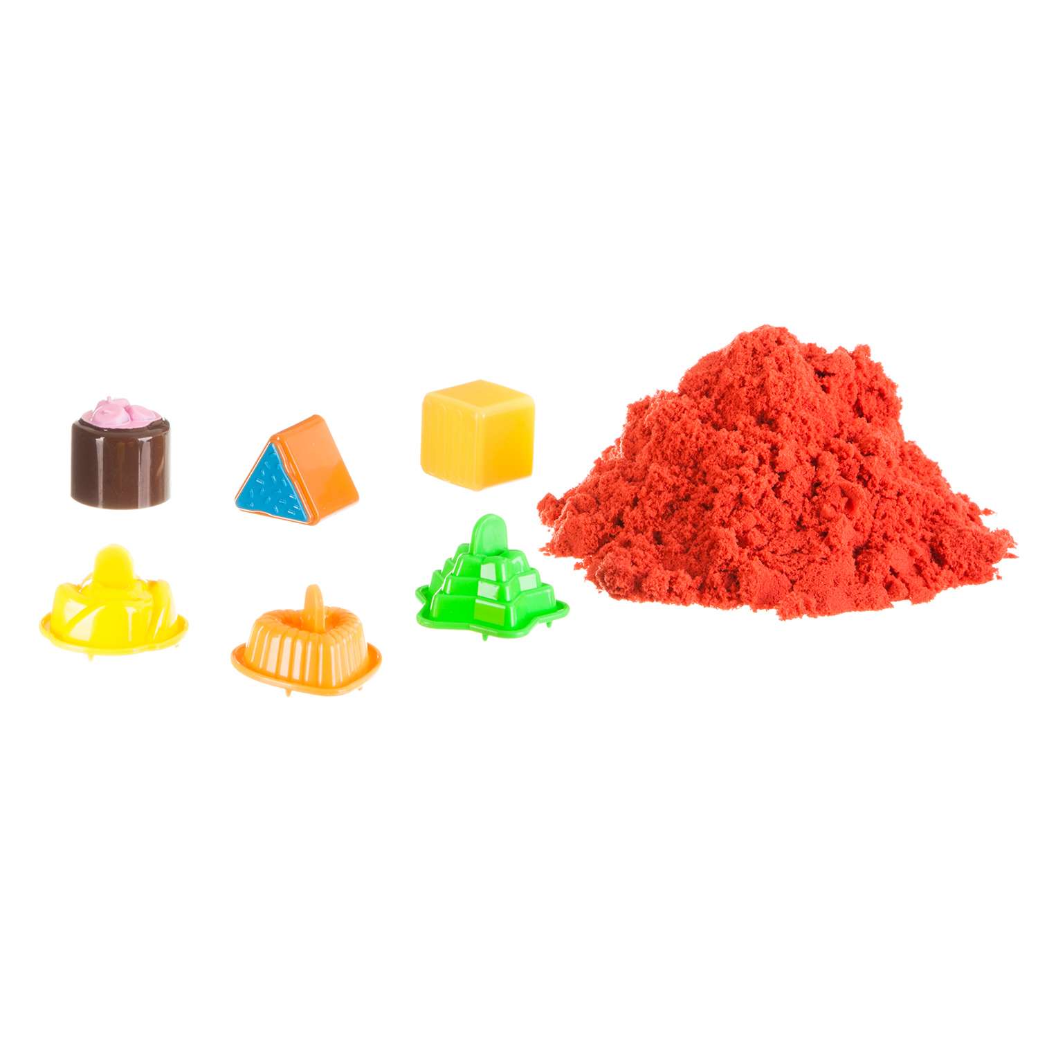 Набор для творчества Bondibon Марсианский песок 500 гр. 6 форм (красный) - фото 4