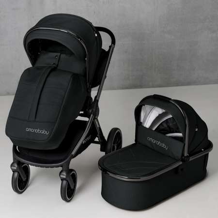 Коляска детская 2 в 1 Amarobaby Motus черный