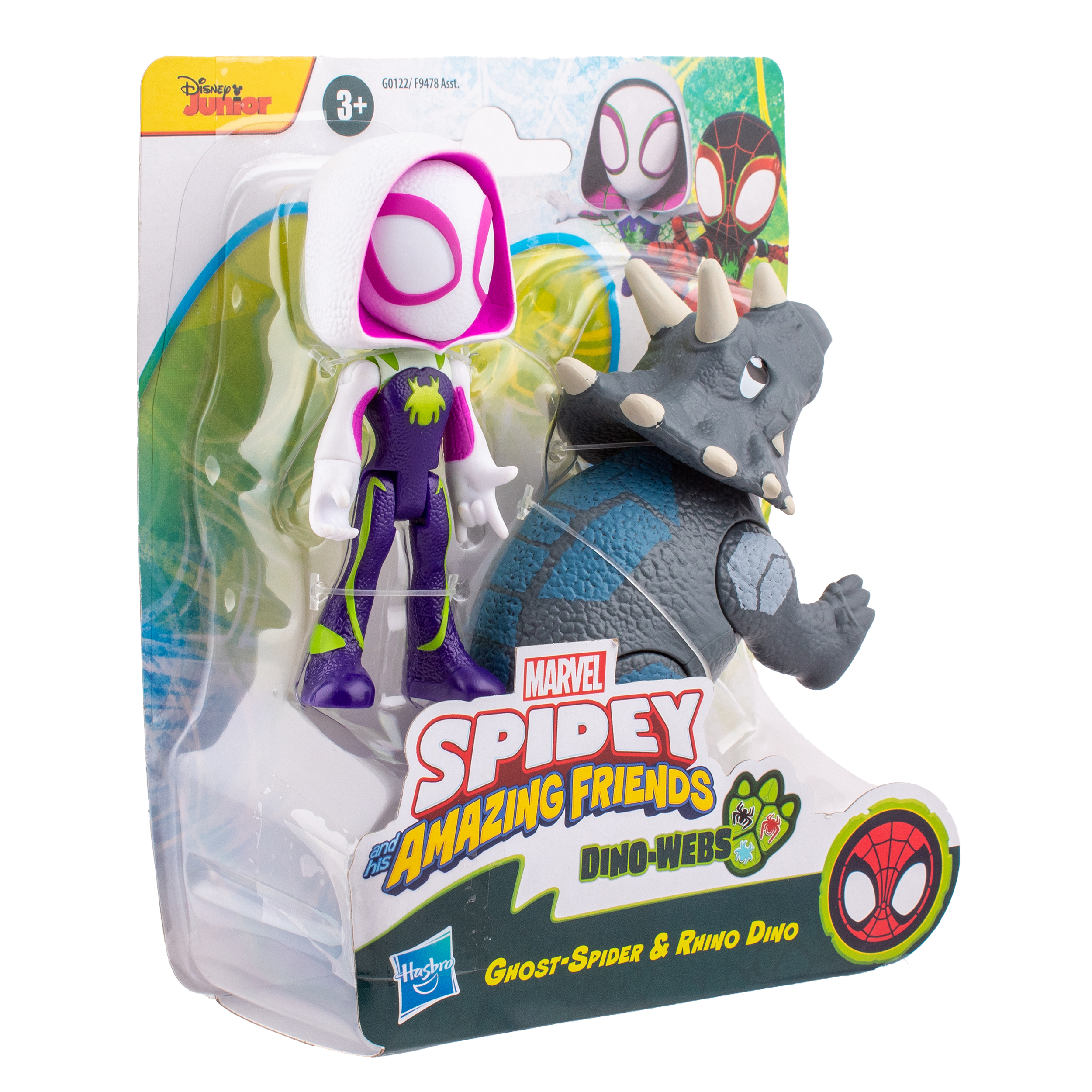 Фигурка Hasbro Spidey and amazing friends Ghost-spider and Rhino Dino 10см - фото 3