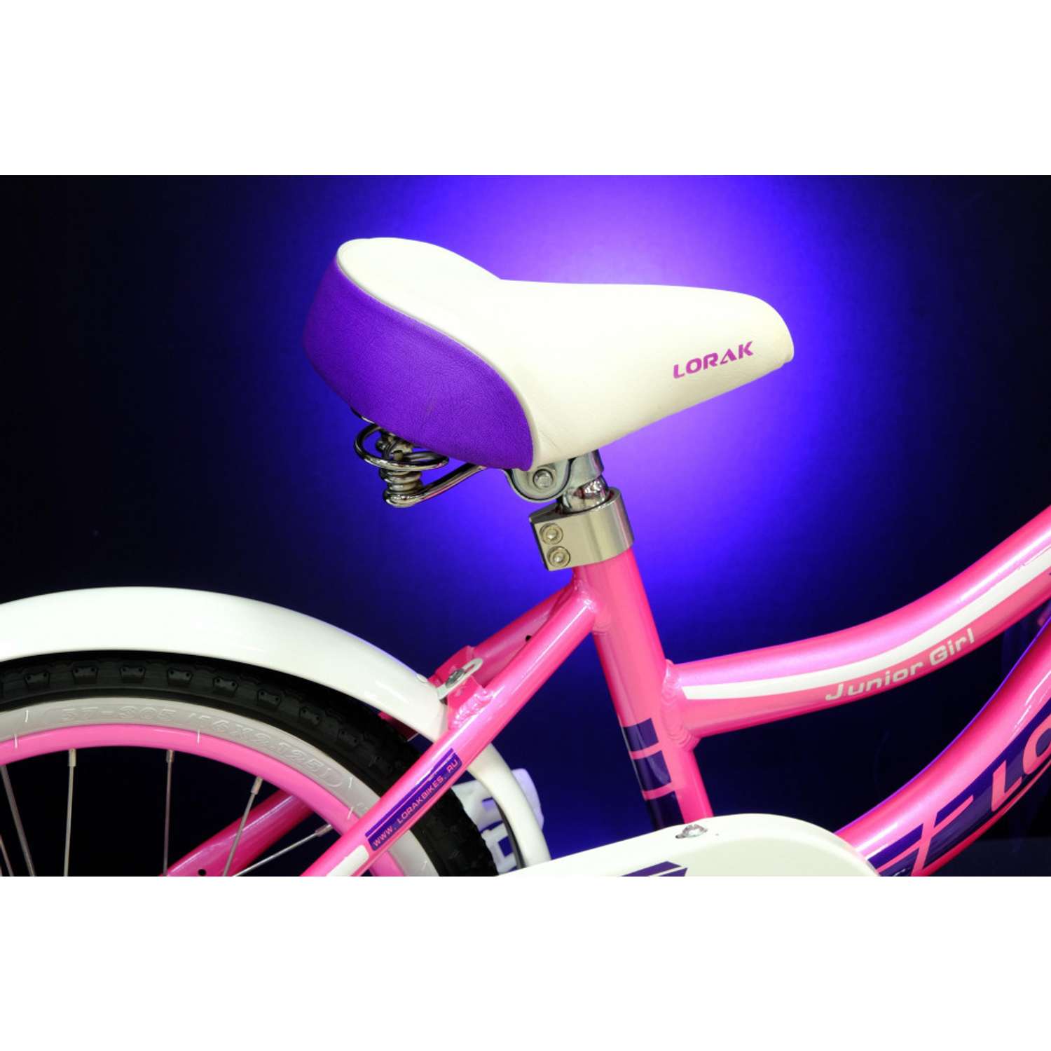 Велосипед детский Lorak junior 16 girl розовый/фиолетовый - фото 5