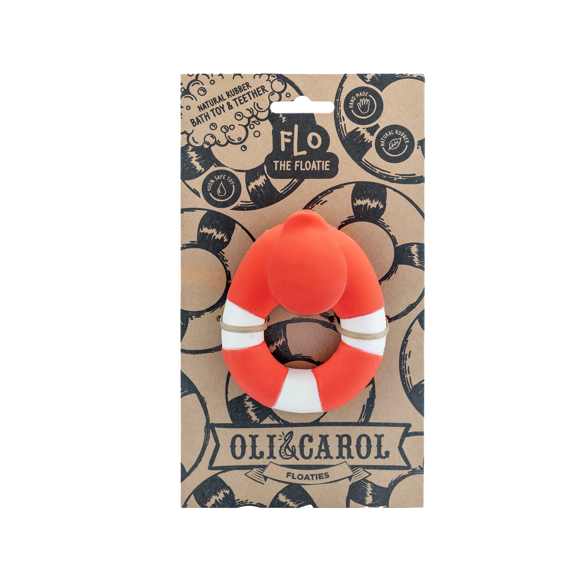 Прорезыватель грызунок OLI and CAROL Floatie Duck Red из натурального каучука - фото 2