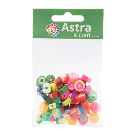 Бусины Astra Craft из полимерной глины фрукты 10 мм 20 г