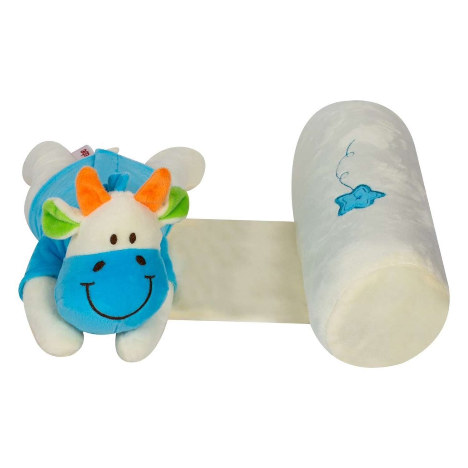 Подушка-позиционер SEVIBEBE с валиком и игрушкой для сна новорожденных - фото 1