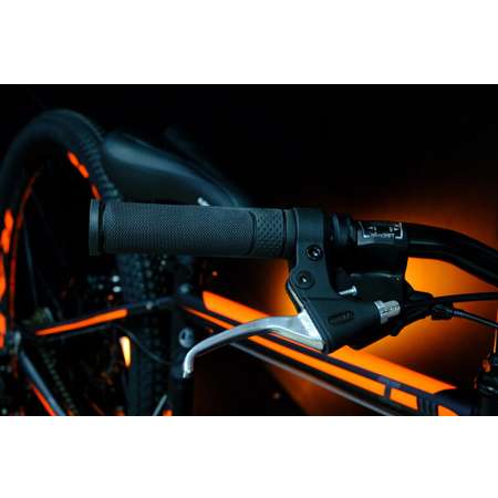 Велосипед горный Lorak Max 150 - 19р матовый чёрный/оранжевый