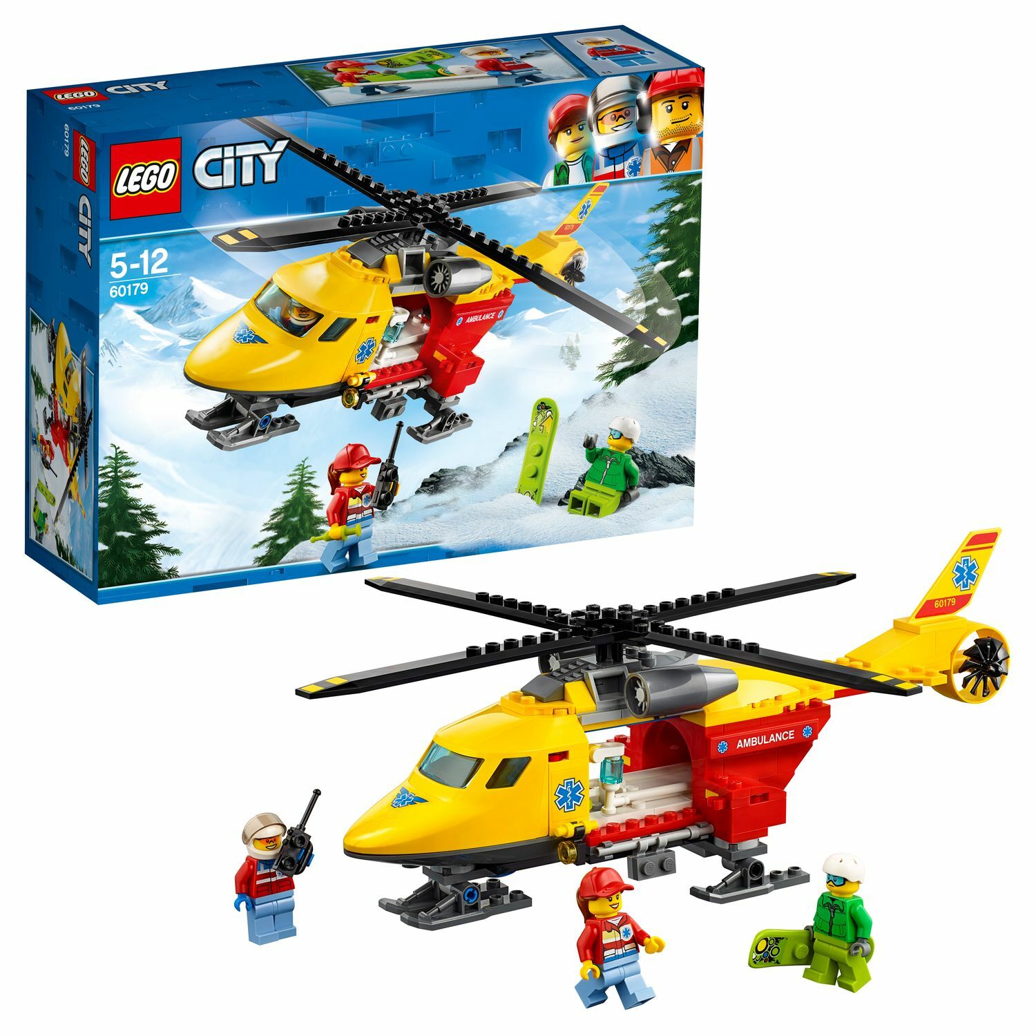 Конструктор LEGO Вертолёт скорой помощи City Great Vehicles (60179) купить  по цене 1399 ₽ в интернет-магазине Детский мир