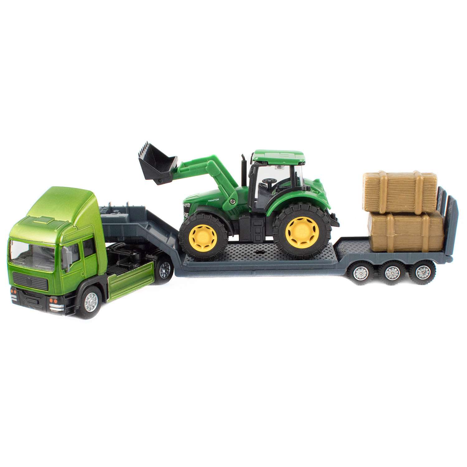 Грузовик HTI (Roadsterz) фермерский Зеленый+трактор Зеленый 1372847.UNI - фото 1