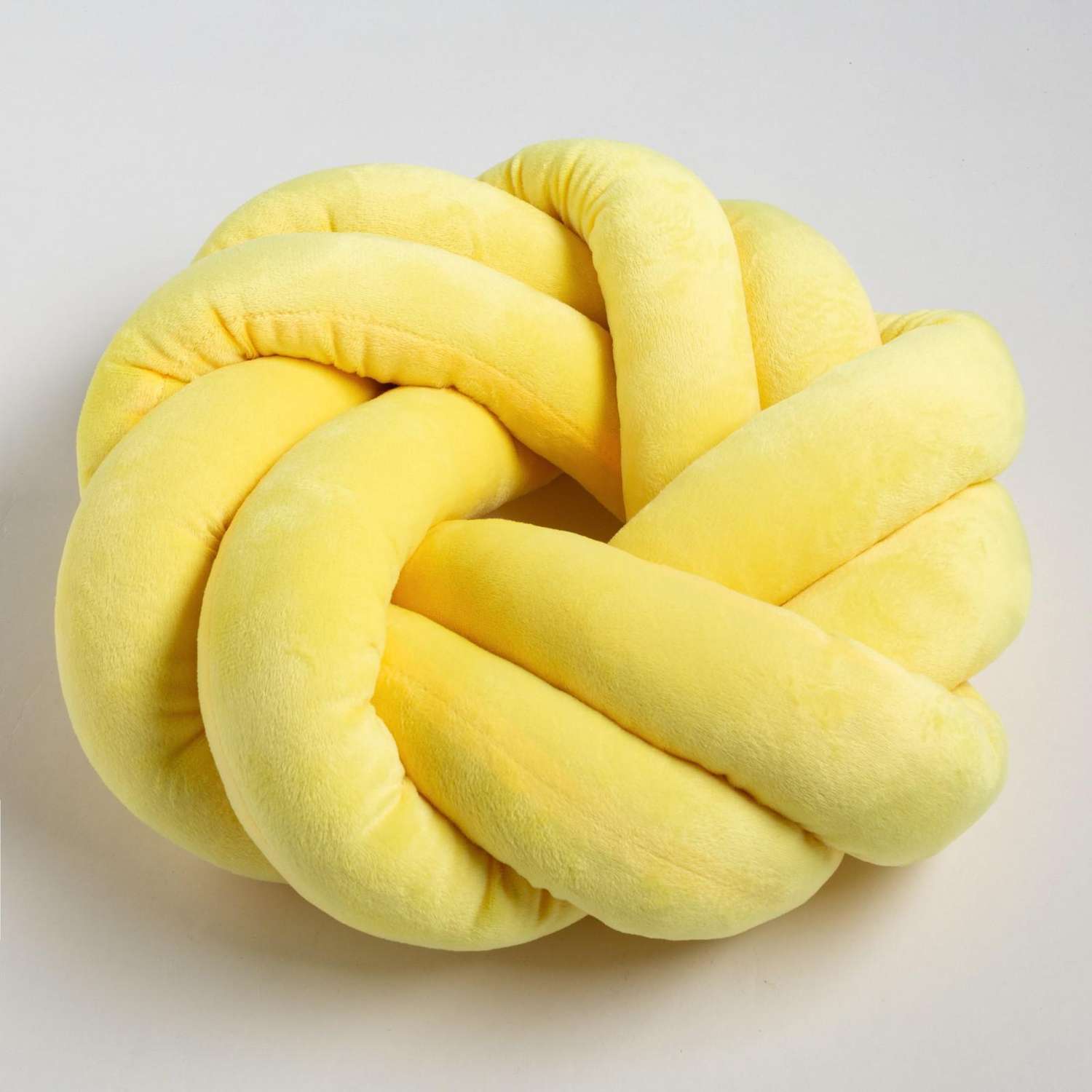 Декоративная подушка Этель узел d 33 см желтая - фото 4