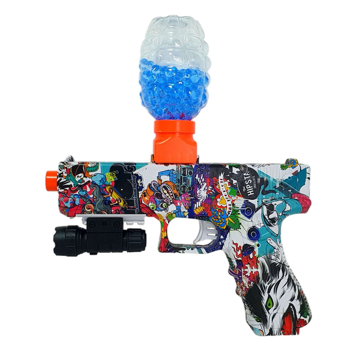Пистолет с орбизами ТОТОША игрушечное оружие с пульками гидрогелевые шарики и лазерным прицелом - фото 6
