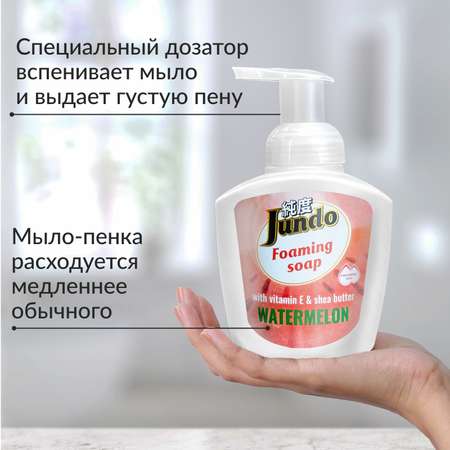 Мыло-пенка для рук Jundo foaming soap увлажняющее с ароматом арбуза 400 мл