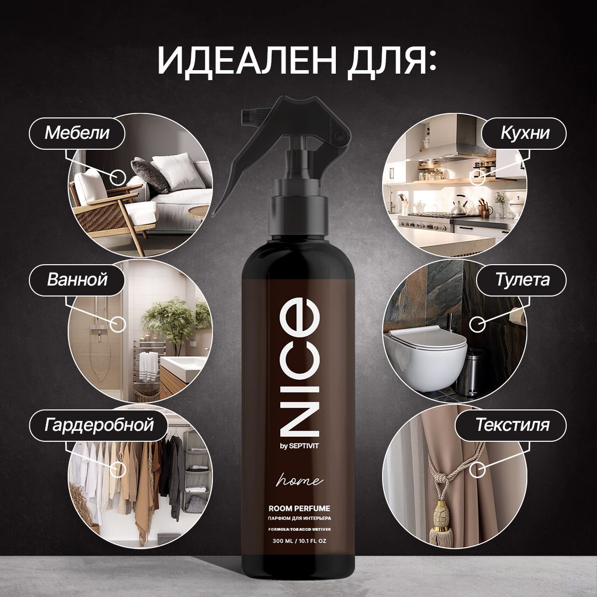 Набор мыло крем парфюм NICE by Septivit Tobacco Vetiver 0,3л - фото 7