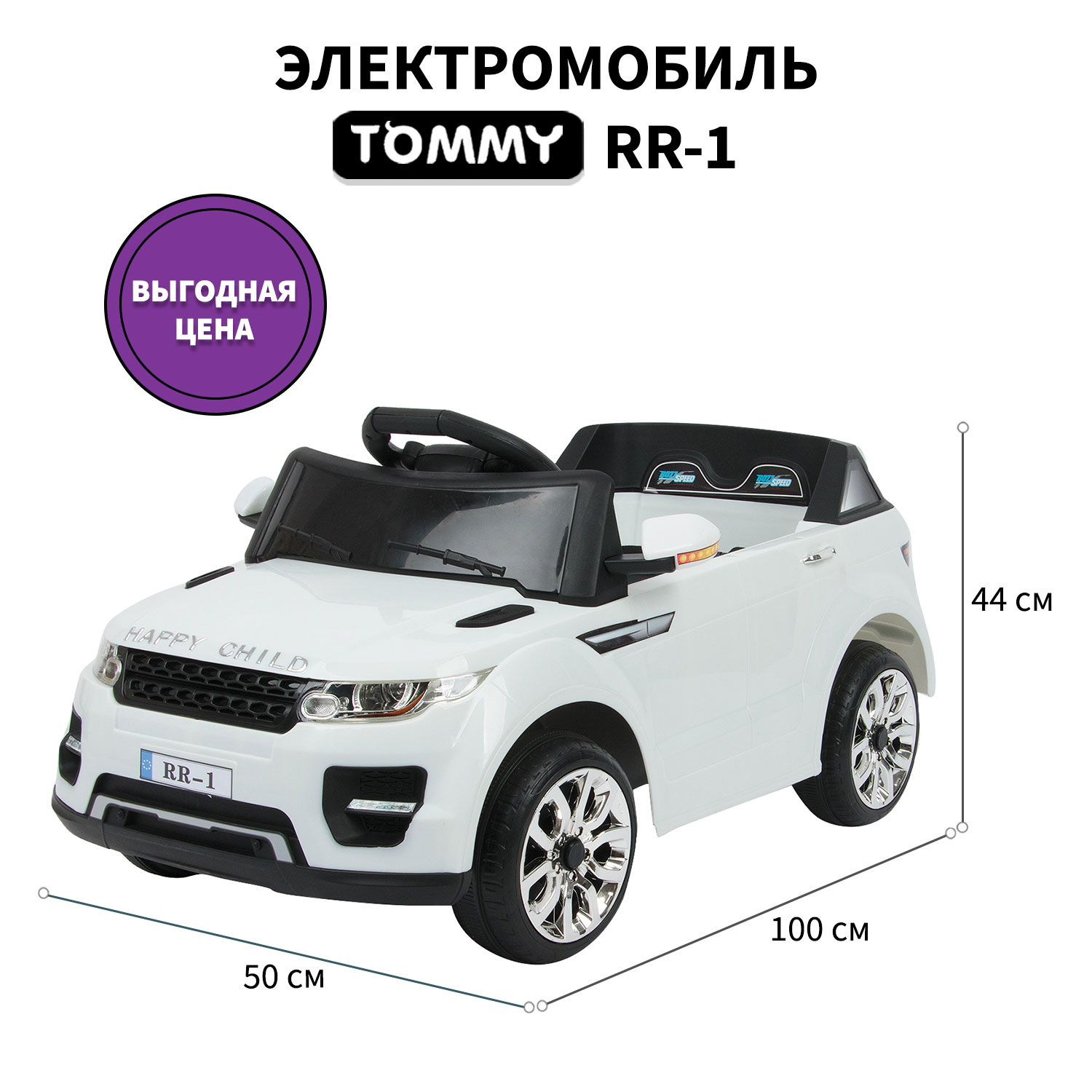 Электромобиль TOMMY Range Rover RR-1 белый