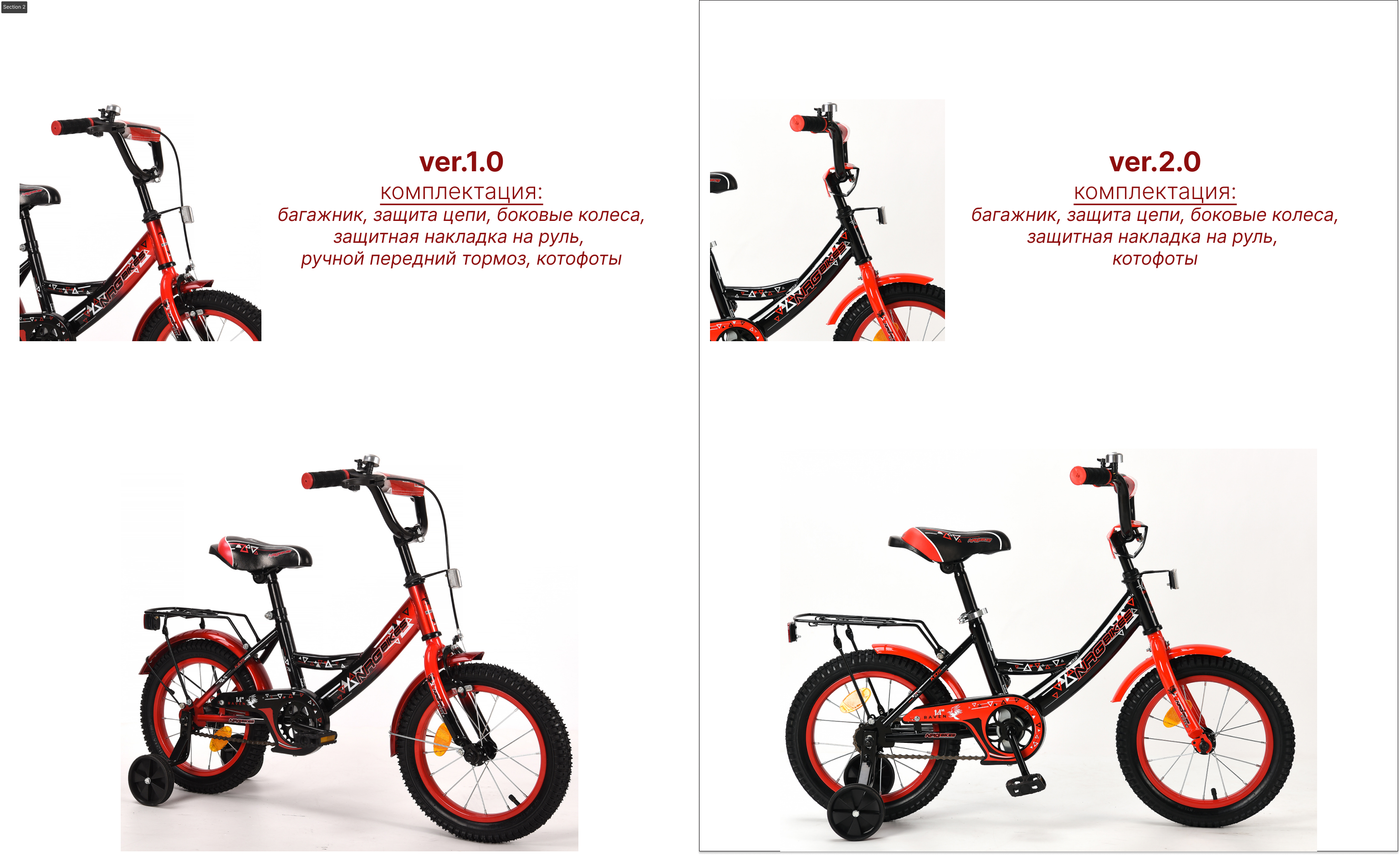 Велосипед NRG BIKES RAVОN 14 black-red - фото 23