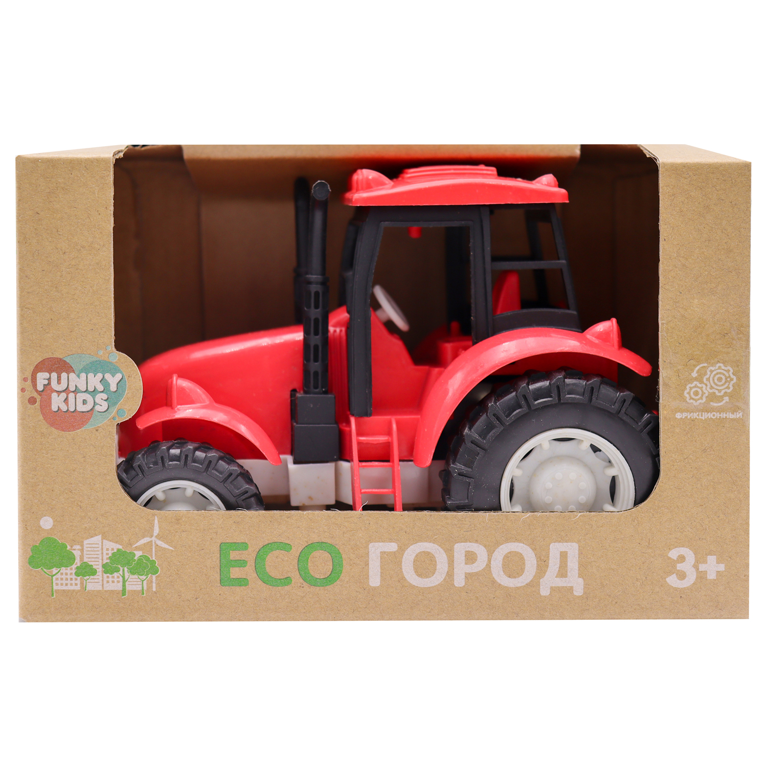 Трактор Funky Toys фрикционный красный FT0416333-1 - фото 2