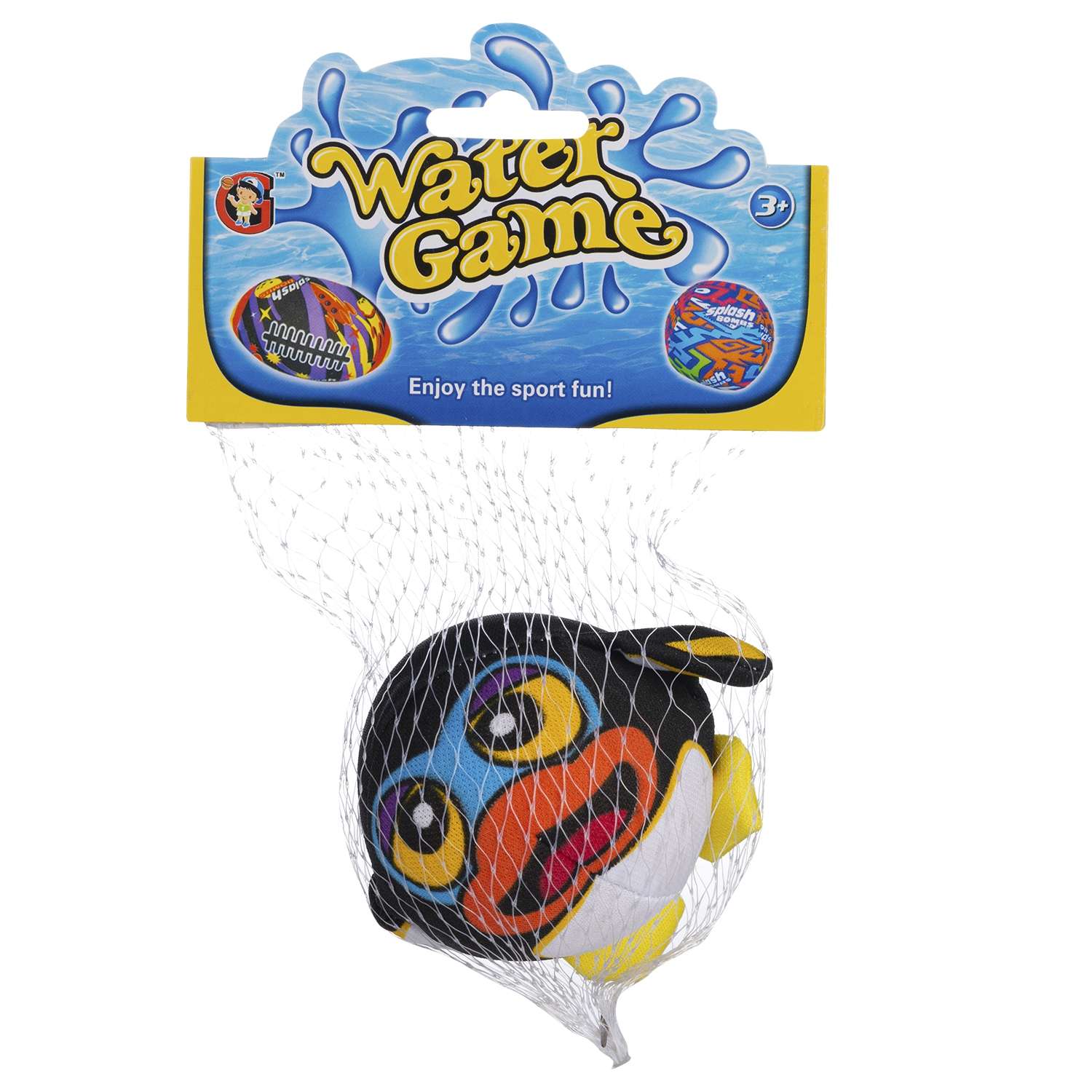 Игрушка для купания YG Sport бомбочка Весёлые животные в пакете-сетке 10 см черный - фото 2