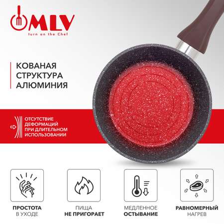 Ковш для индукционной плиты с крышкой Moulin Villa Chocolate Pie 1,2 литра