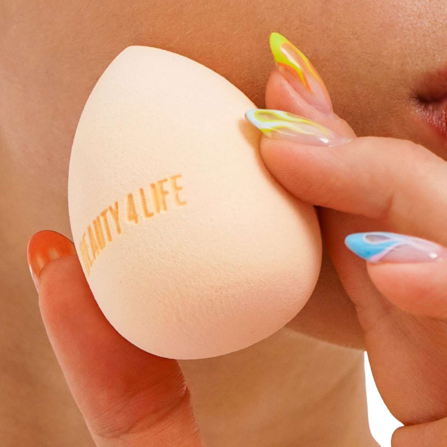 Спонж для макияжа Beauty4Life на подставке персиковый - фото 3
