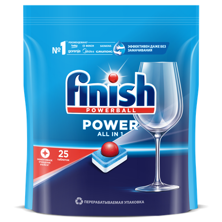 Таблетки для ПММ Finish Power 25 штук