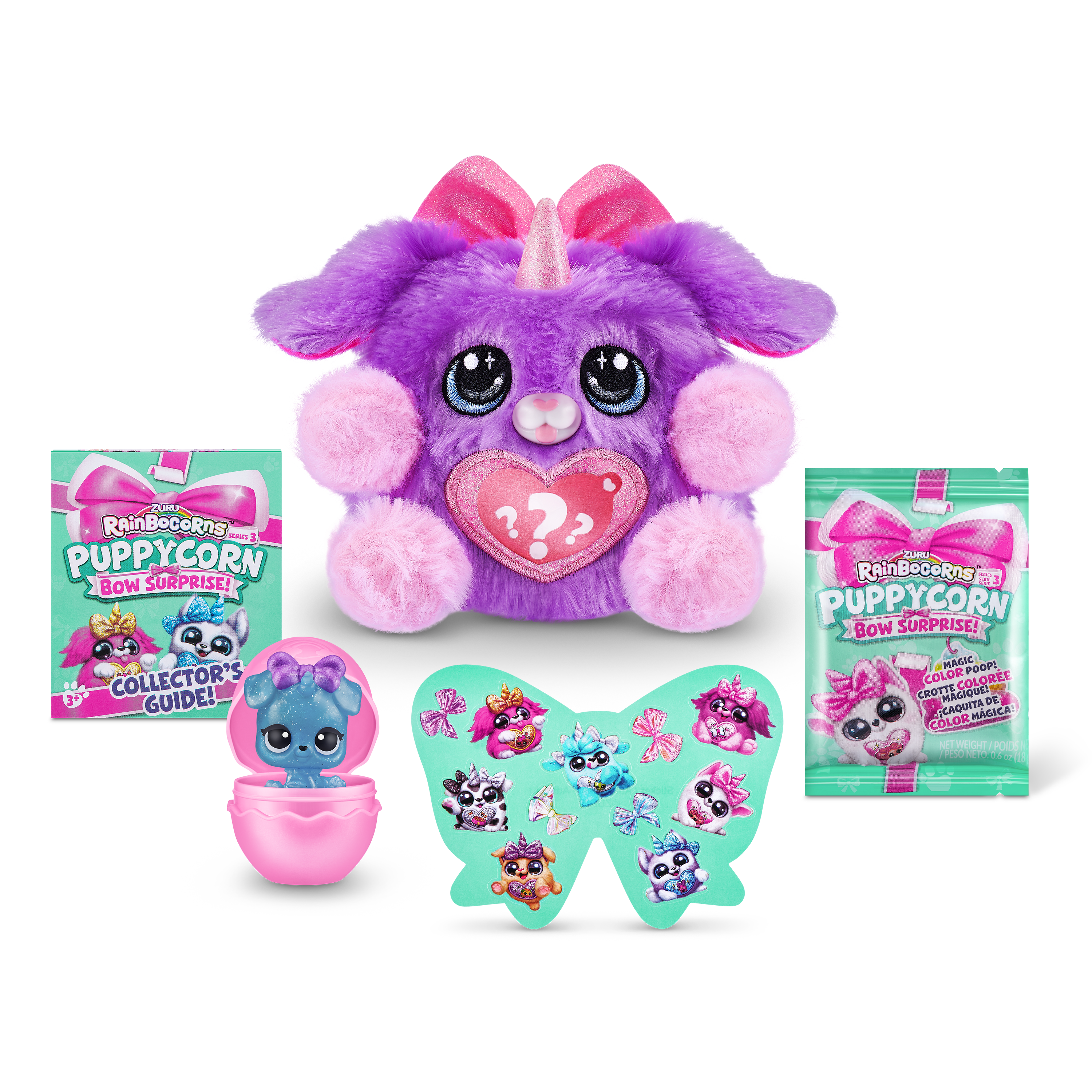 Игрушка сюрприз Zuru Rainbocorns Puppycorn Bow Surprise щенок мини питомец в яйце - фото 13