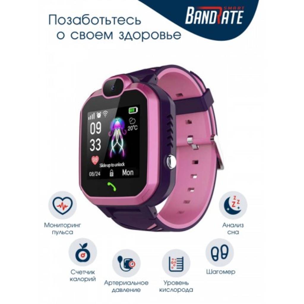 Фитнес-браслет BandRate Smart ABRSH11PB с камерой и будильником - фото 2