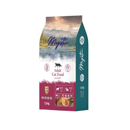 Корм для кошек Mystic 1.5кг Adult Cat Food Gourmet