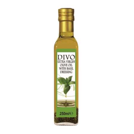 Масло оливковое DIVO Extra Virgin с ароматом базилика 0.25л