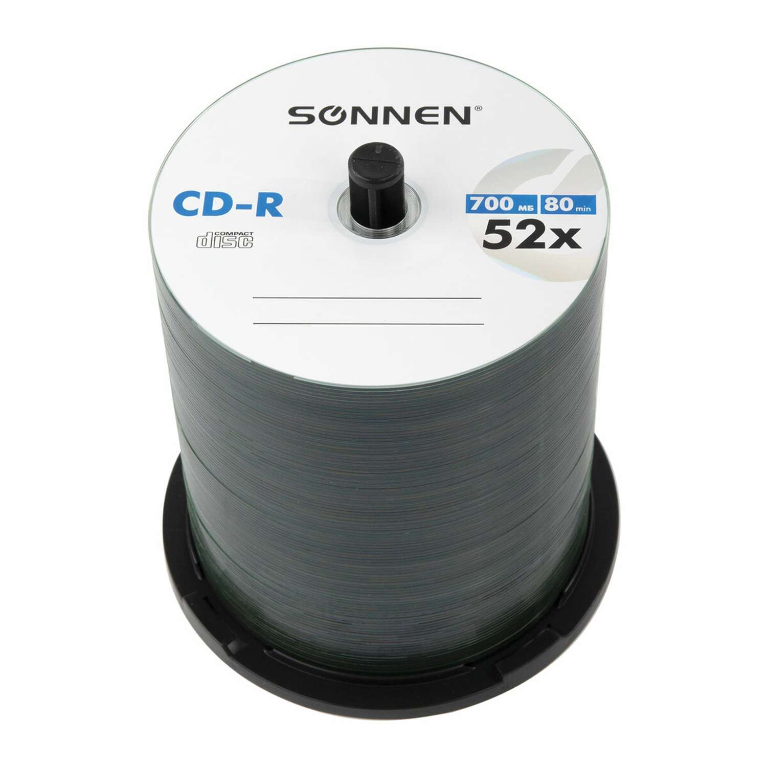 Диск для записи Sonnen CD-R 700Mb 52x Cake 100 шт - фото 2