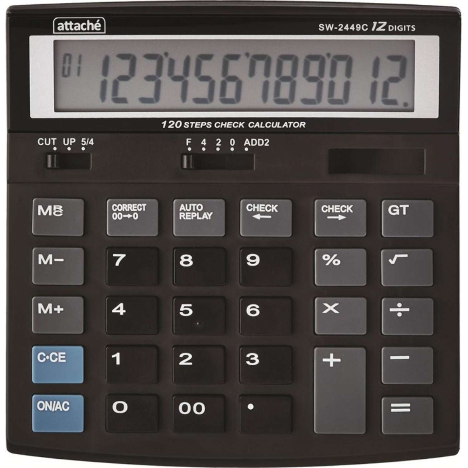 Калькулятор Attache настольный компактный 12 разрядный 120 шагов 1 шт - фото 1