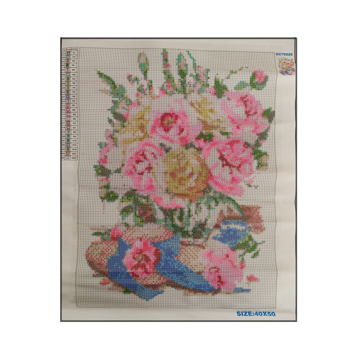 Алмазная мозаика Seichi Натюрморт с весенними цветами 40х50 см - фото 3