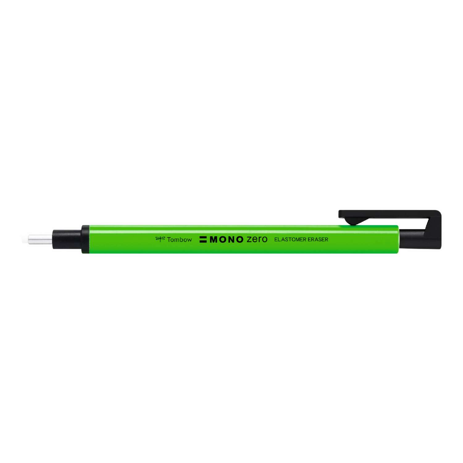 Ластик-карандаш Tombow MONO Zero неоново-зеленый корпус круглый - фото 1