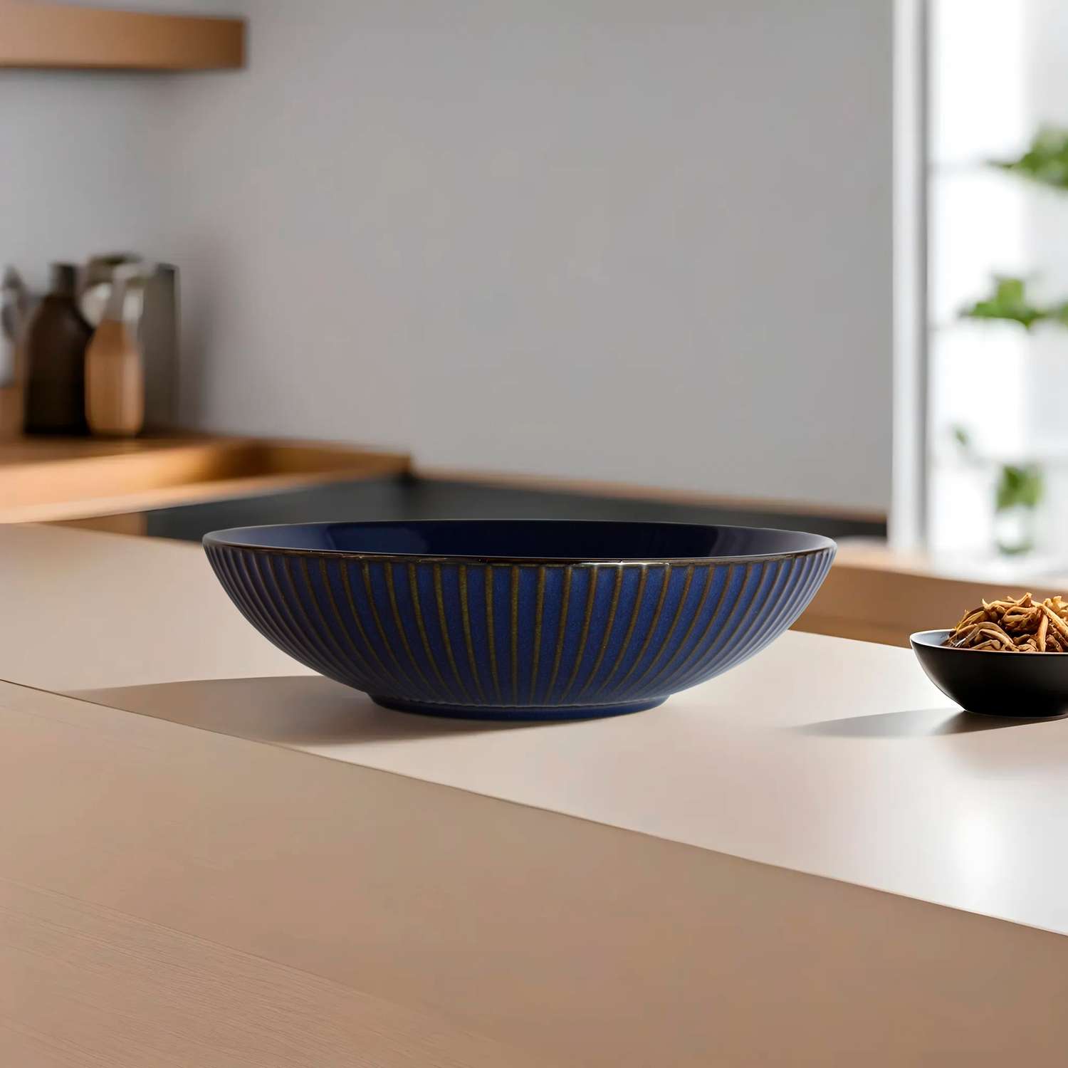 Набор тарелок Синие Грани суповые керамические 21 см 4 шт - фото 11