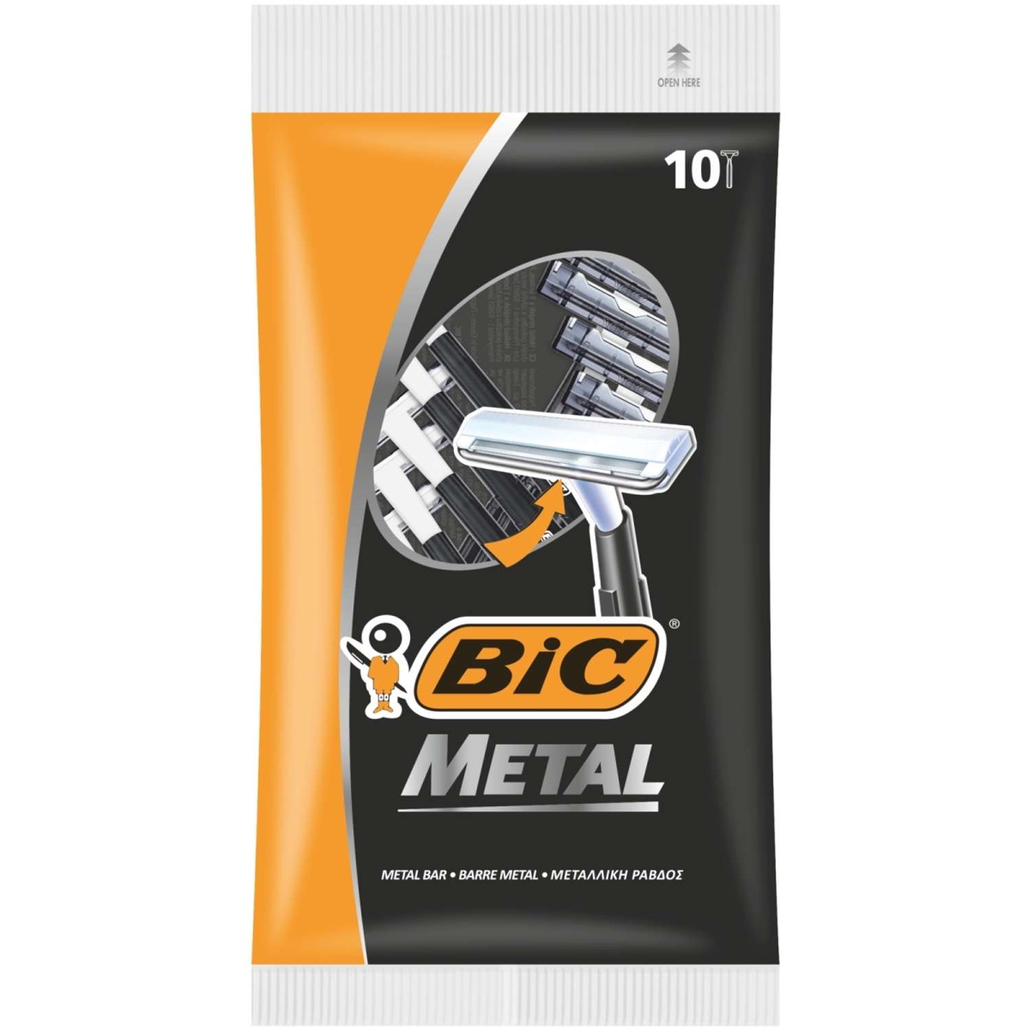 Набор бритв BIC одноразовых Metal 10 шт - фото 1