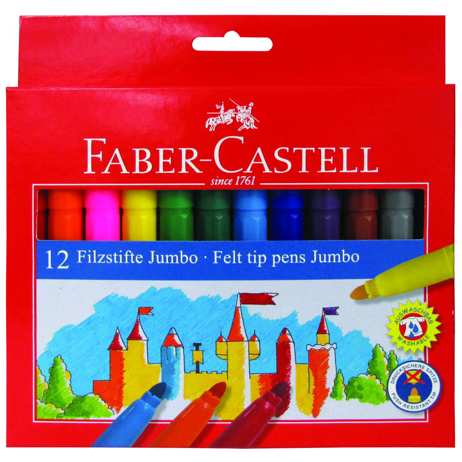 Фломастеры Faber Castell Замок Jumbo 12 шт 554312 - фото 1