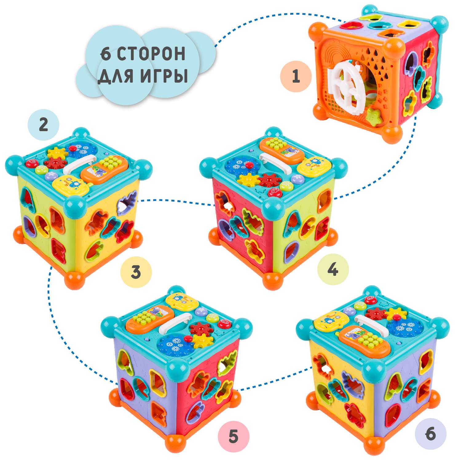 Интерактивный куб AmaroBaby Musical Play Cube - фото 9