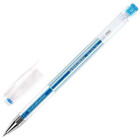 Ручки гелевые Brauberg цветные набор 6 штук для школы тонкие блестки
