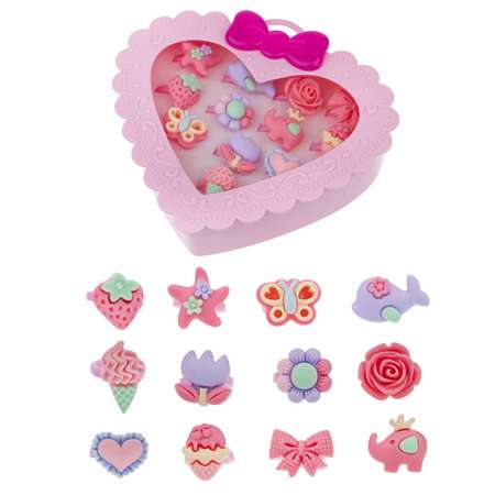 Набор бижутерии 1TOY Sweet heart Bijou 12 колец пастельные тона