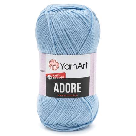 Пряжа для вязания YarnArt Adore 100 гр 280 м акрил с эффектом анти-пиллинга 5 мотков 340 голубой