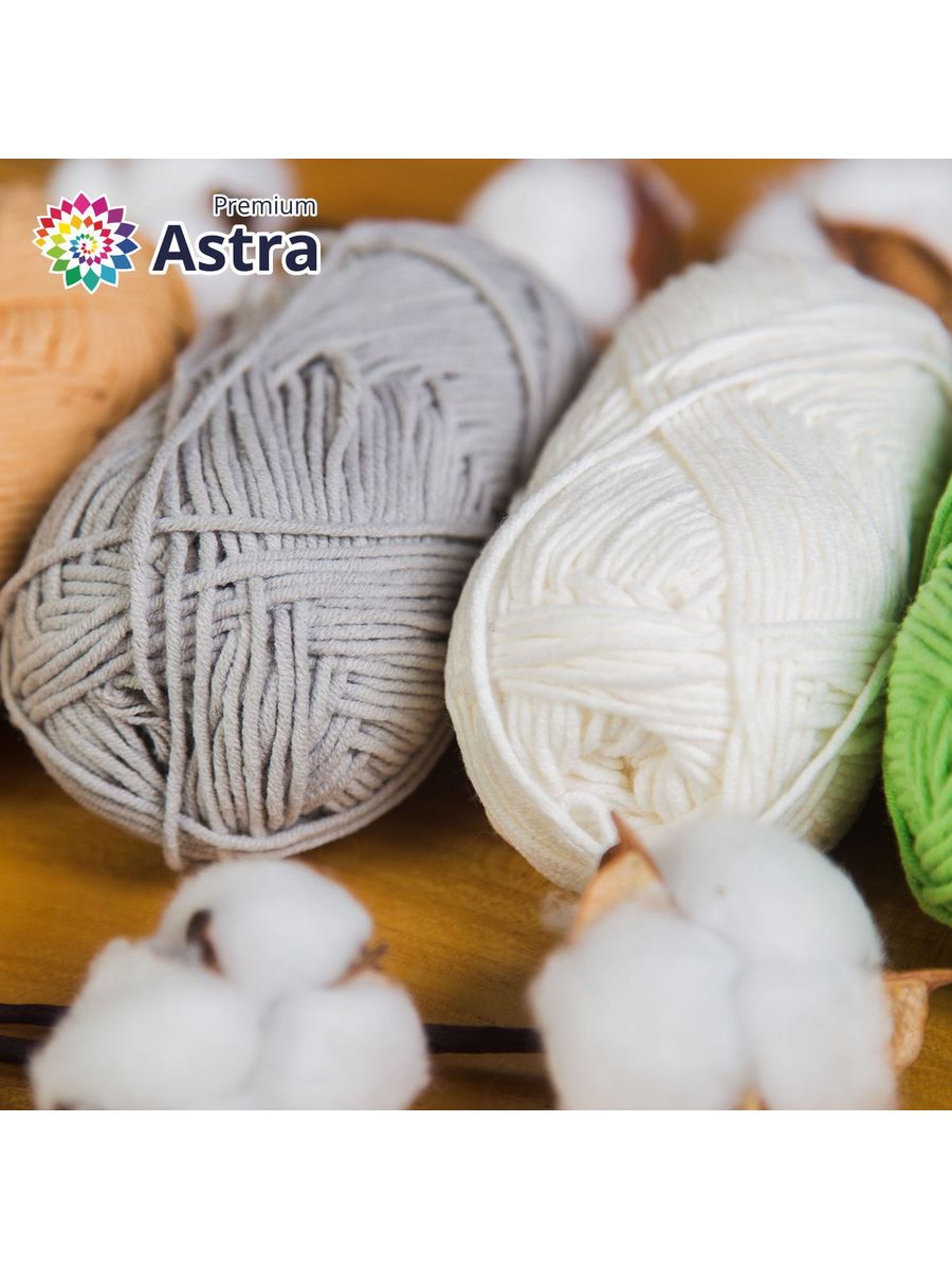Пряжа для вязания Astra Premium джинс для повседневной одежды акрил хлопок 50 гр 135 м 750 фиолетовый 4 мотка - фото 8