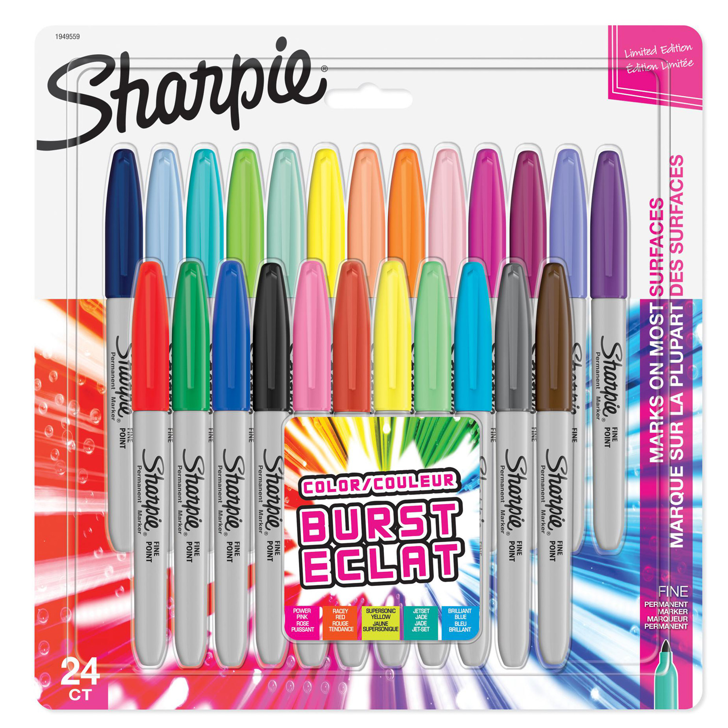 Маркеры PAPER MATE Sharpie перманентные 24цвета 2мм 1400739 - фото 1