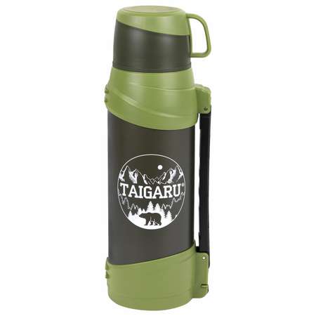 Термос TAIGARU для чая и кофе 2 л широкое горло 2 кружки походный набор