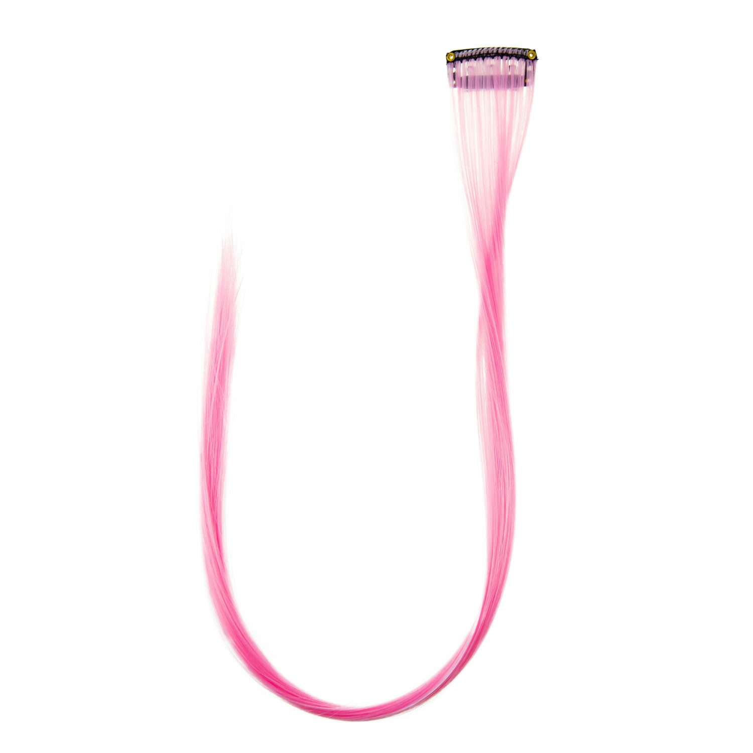 Цветные пряди для волос Lukky Lukky Fashion на заколках искусственные детские розовые 55 см аксессуары для девочек - фото 2