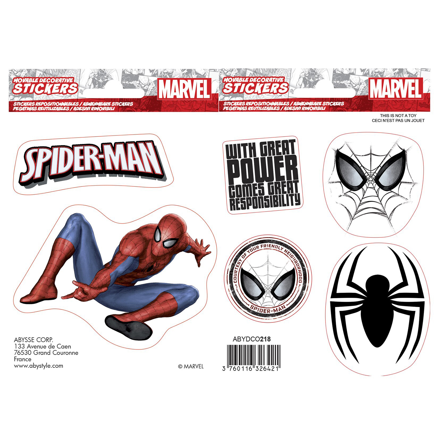 Наклейки ABYStyle Marvel Spider-Man ABYDCO436 - фото 1