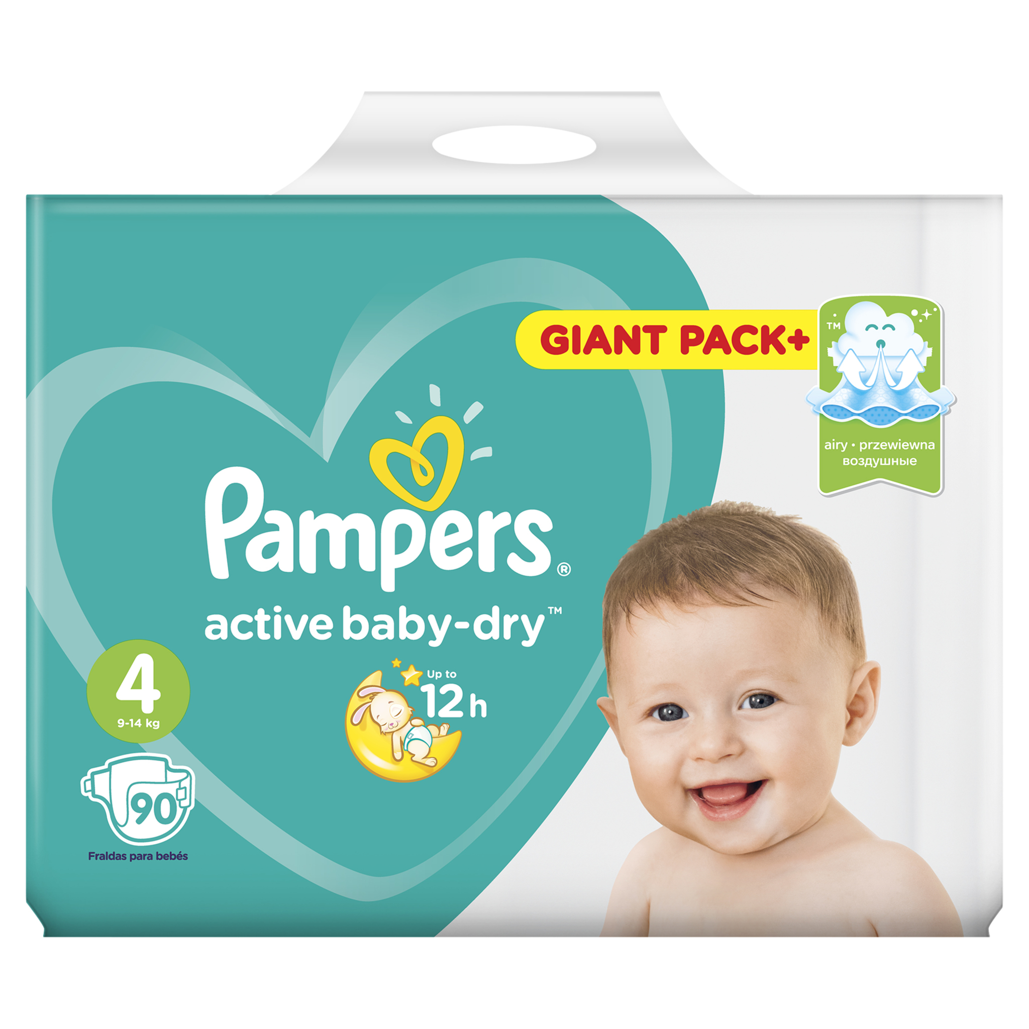 Подгузники Pampers Active Baby-Dry 4 9-14кг 90шт - фото 2