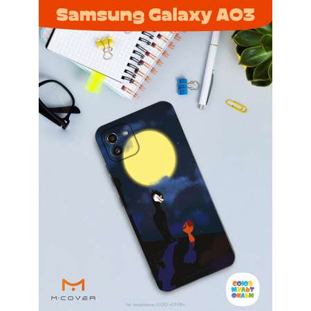Силиконовый чехол Mcover для смартфона Samsung Galaxy A03 Союзмультфильм А луна все-таки вкусная