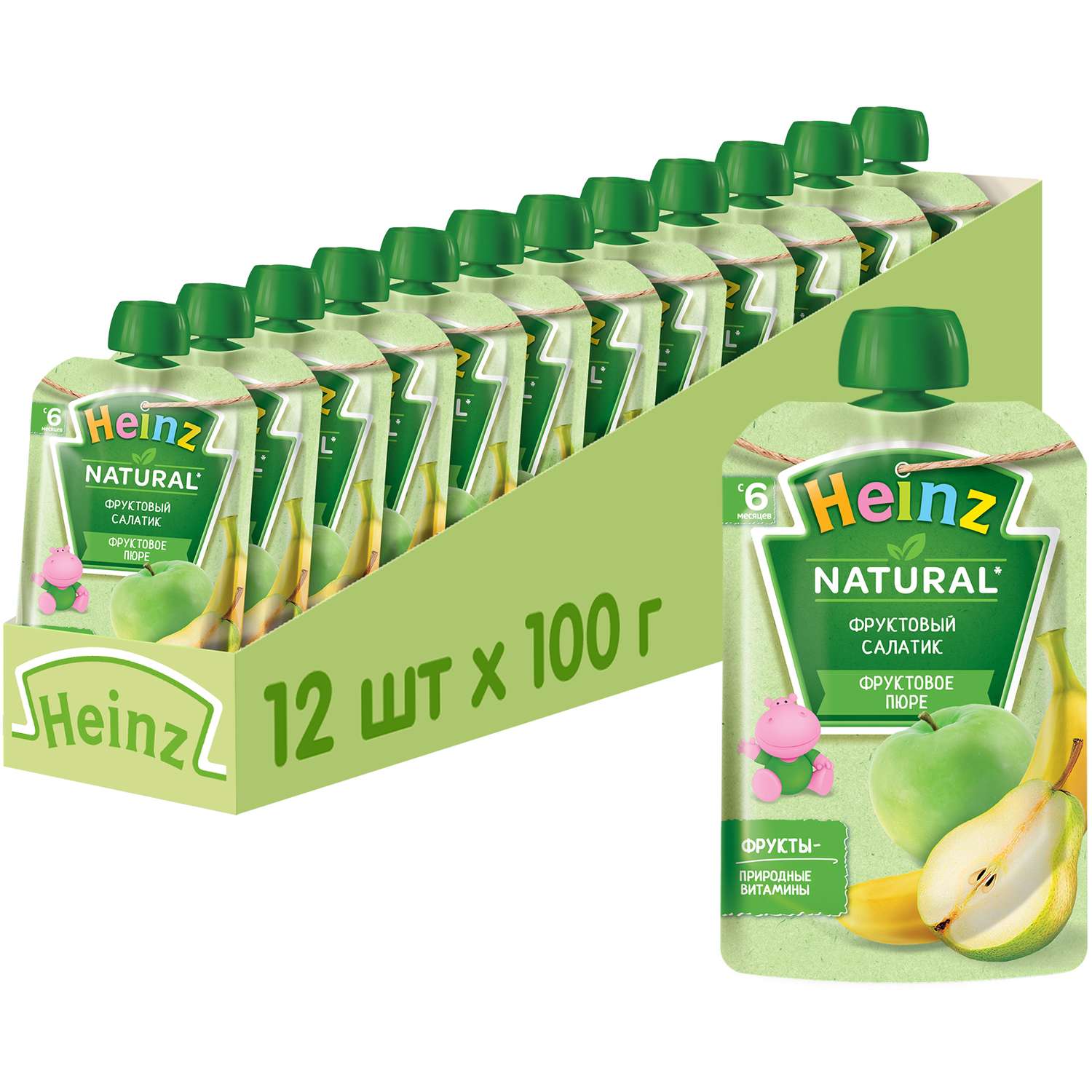 Пюре Heinz фруктовый салатик пауч 100г с 6месяцев - фото 6