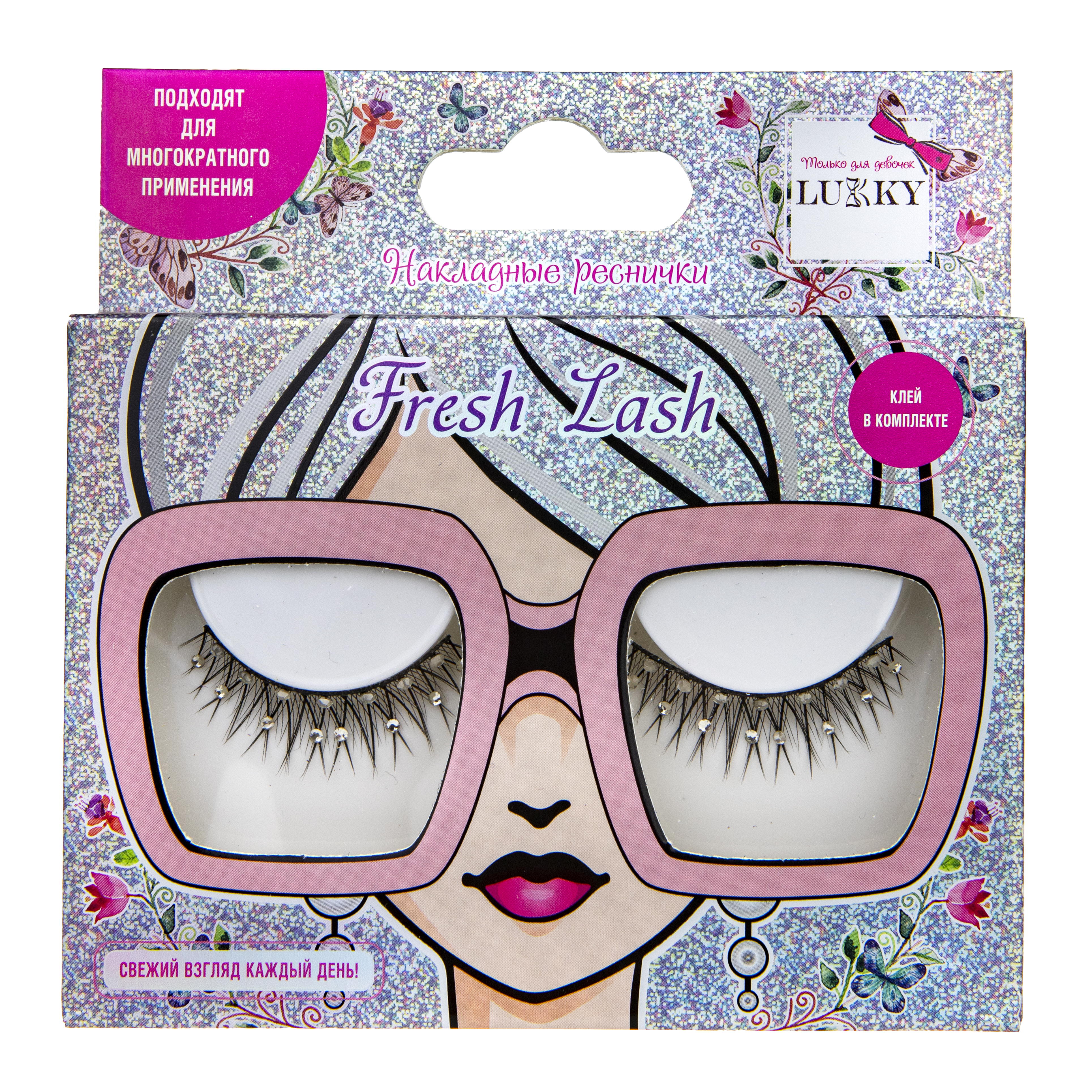 Накладные Ресницы Lukky Fresh Lash со стразами Роса - фото 1