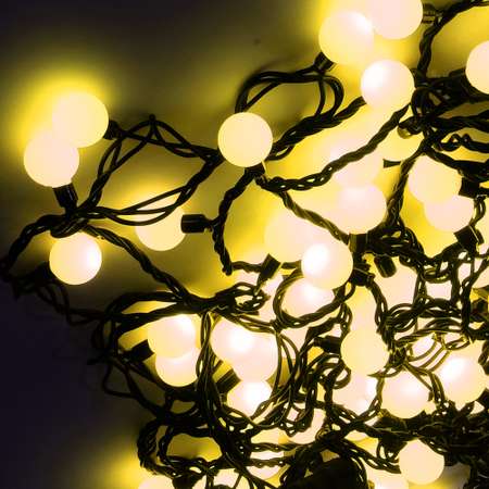 Гирлянда SH Lights Шарики уличная 100 желтых LED 15м OLDBL100-Y-E