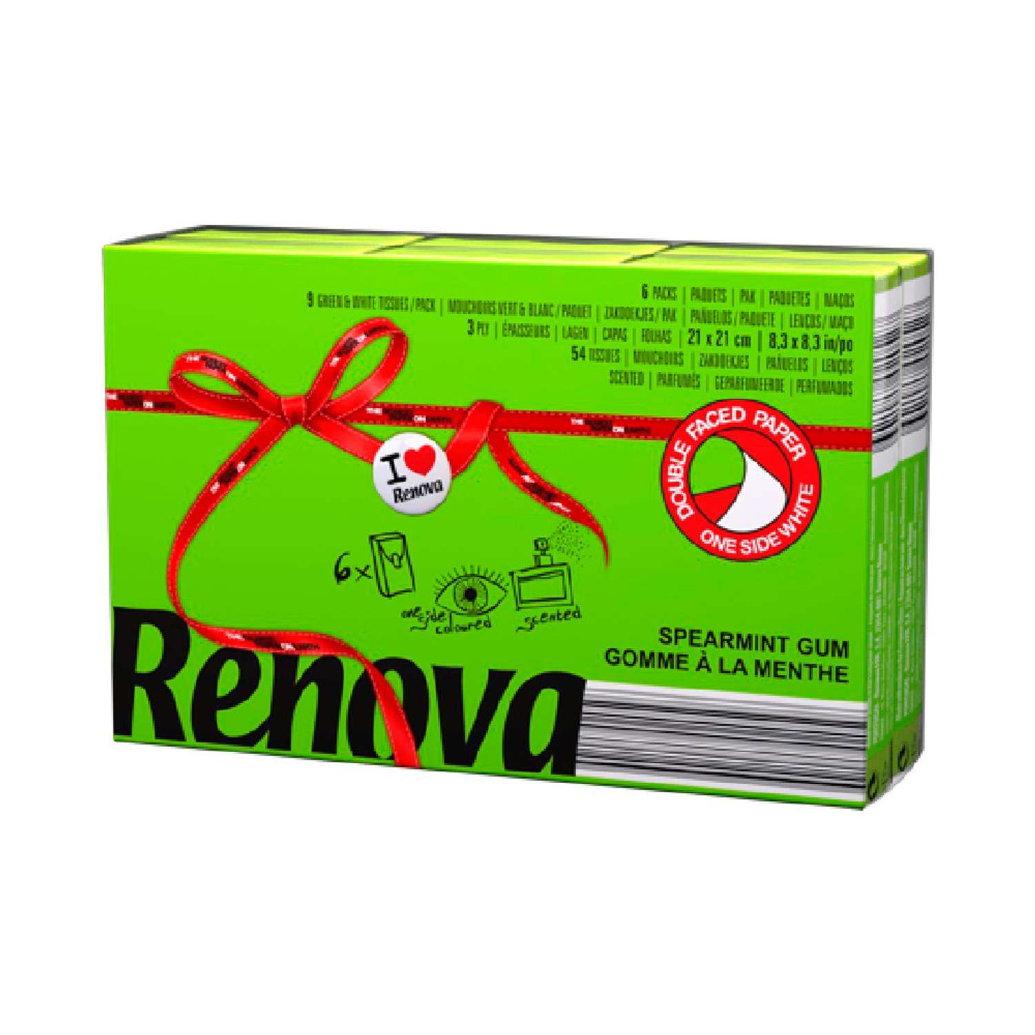 Бумажные платочки Renova Red Label Mint Green 6 шт - фото 1